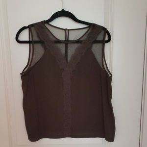 Olive Green Lace Tank